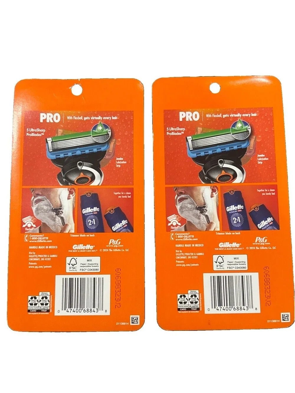 2 NEW Gillette Fusion 5 ProGlide Shaving Bundle 1 Razor Handle 4 Cartridges